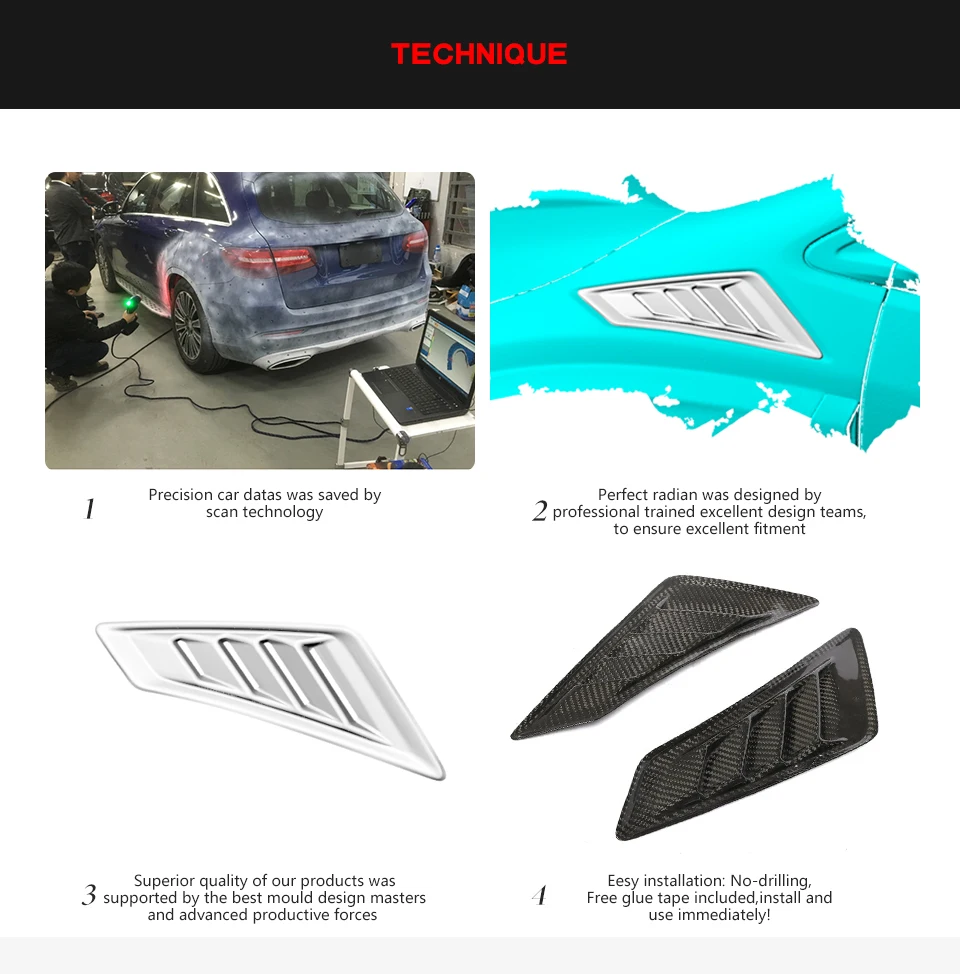 Высокое качество углеродного волокна сбоку брызговик для Honda Civic для Тип R хэтчбек 4 двери вентиляционные отверстия на выходе колпак воздухозаборника