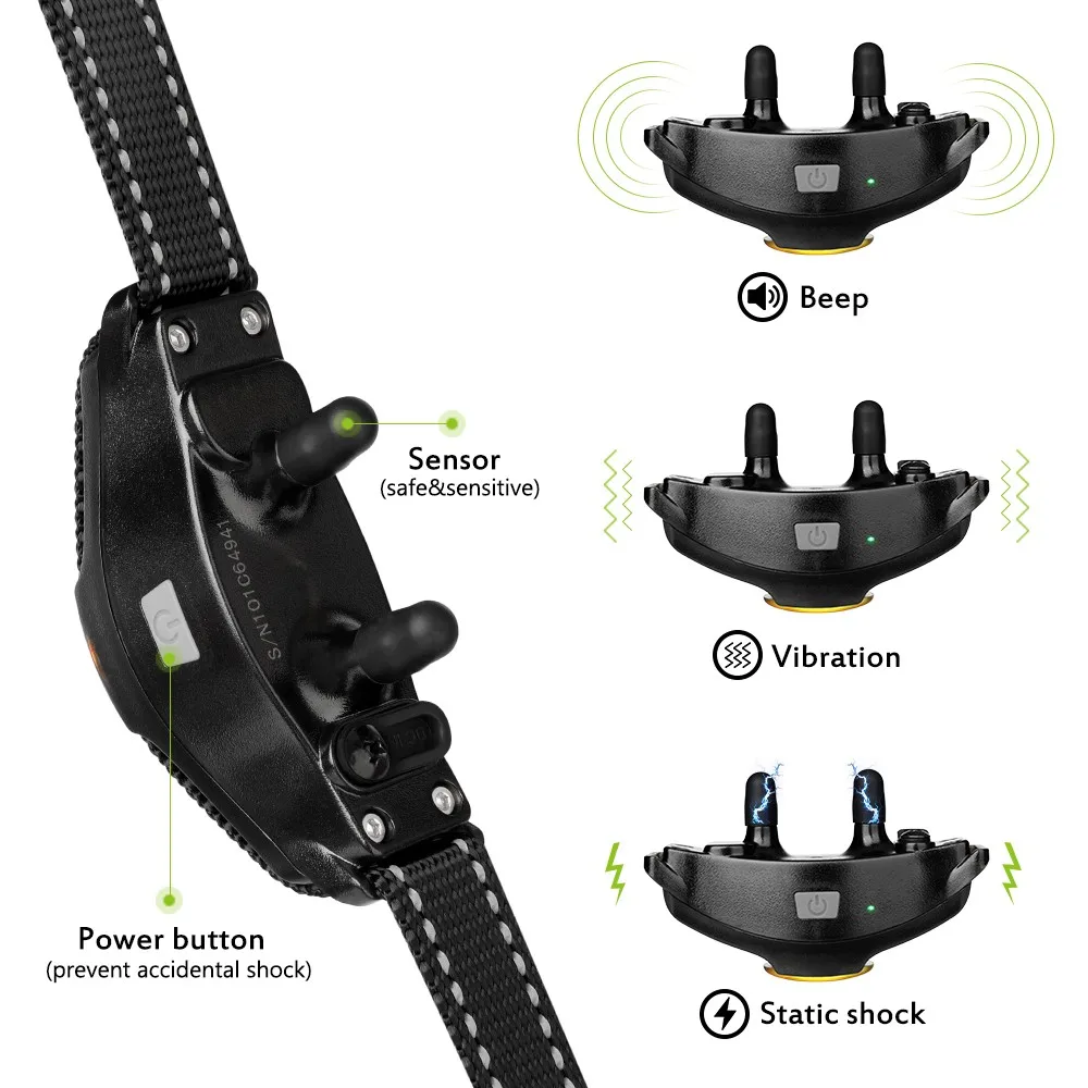Electric Dog Training Collar COZZINE Remote Control Trainer IPX7 Waterproof Rechargeable with LCD Display | Дом и сад