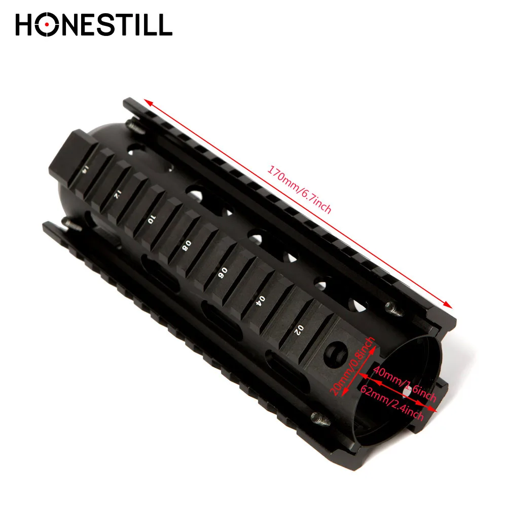 6,7 дюймов AR15 M4 Carbine Handguard страйкбол AR-15 RIS drop-in Quad Rail Mount Tactical Free Float Picatinny Handguard