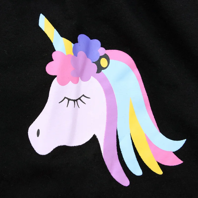 2019 г. комплект одежды для маленьких девочек одежда с рисунком единорога весенне