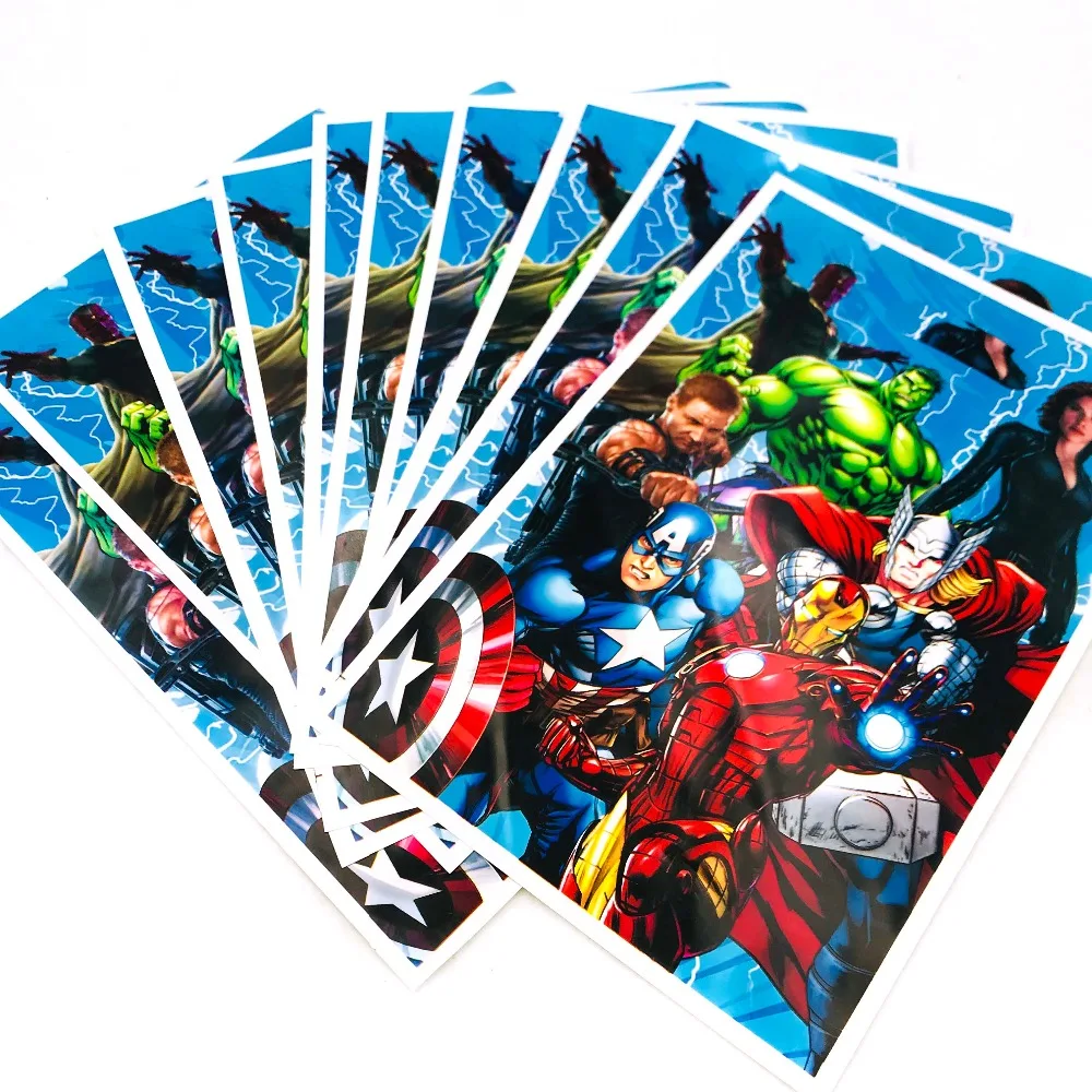 

10pcs/set The Avengers Theme Gift Bag For kid's Favor Party Supplies Party DecorationCookies Storage Bag Shopping Gift Bag