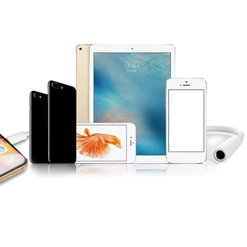 Для iPhone освещение 3 5 мм аудио разъем сплиттер конвертер наушники адаптер для