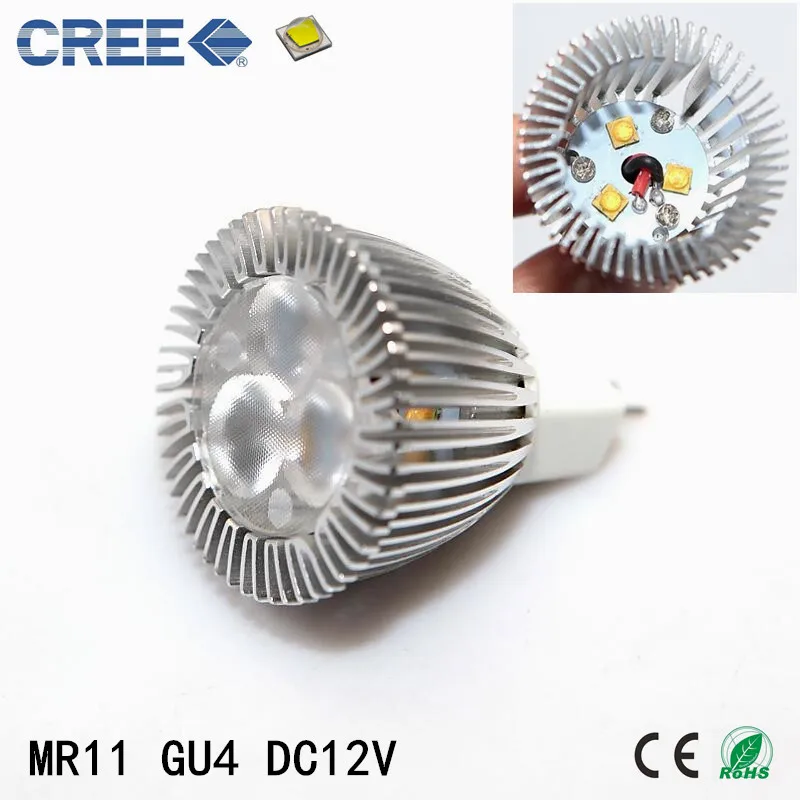 Горячая Распродажа супер яркий Cree MR11 Алюминий 3x1 Вт 60 градусов 12 В постоянного