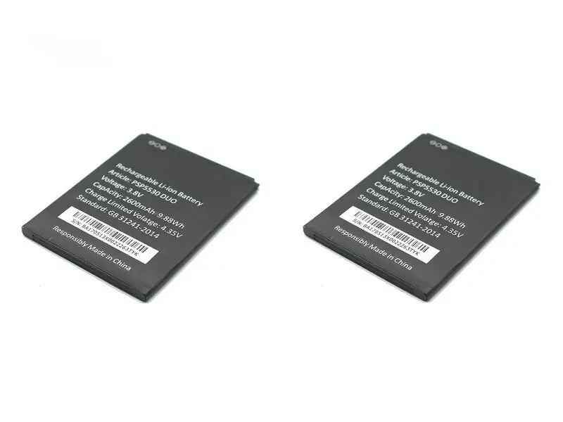 Ciszean 2 шт./лот запасная батарея для мобильного телефона Prestigio PSP 5530 DUO PSP5530 2600 мА/ч