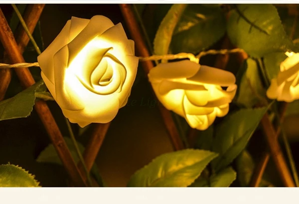 Праздничное освещение 20 светодиодный Цветок розы Новинка гирлянда сказочные