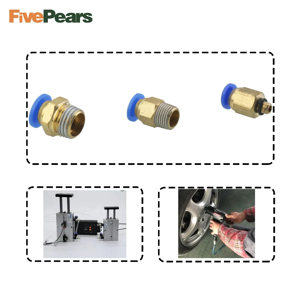 5 шт. пневматический прямой фитинг соединитель PC4-M5 PC4-01 PC4-02 пневматическая трубка