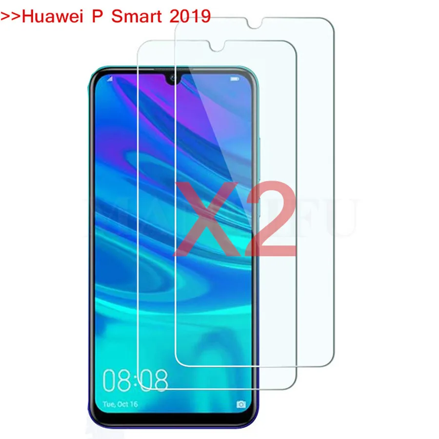 2 шт./лот 2.5D Закаленное стекло P Smart 2019 Защитная пленка для экрана Huawei Φ 6 21