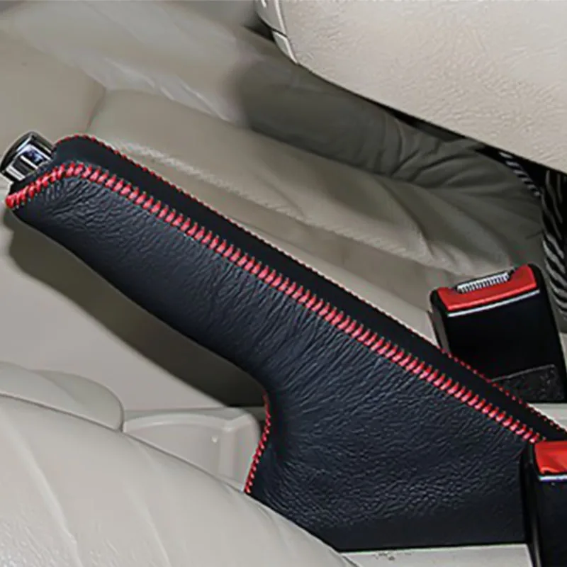 Прочный кожаный стояночного тормоза салона аксессуары для VOLKSWAGEN SAGITAR LAVIDA поло