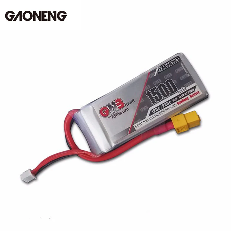 Горячая Распродажа Gaoneng GNB 14,8 V 1500mAh 4S 120C/240C аккумуляторная батарея Lipo для FPV RC квадрокоптера Гоночная рама DIY