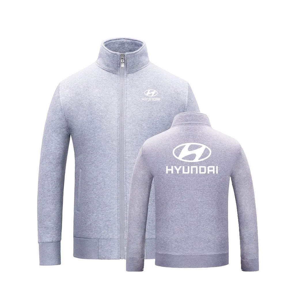 Зима Осень Толстовка Человек Женщины молния hyundai сплошной цвет пальто