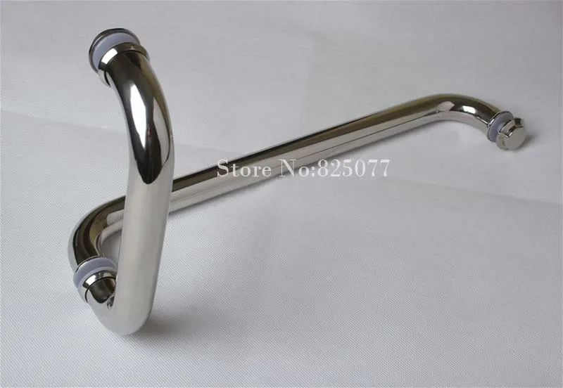 

Free Shipping Brushed/Mirror/Brushed+Mirror frameless shower door handle L shape 304 stainless steel L handle length 450mm HM150