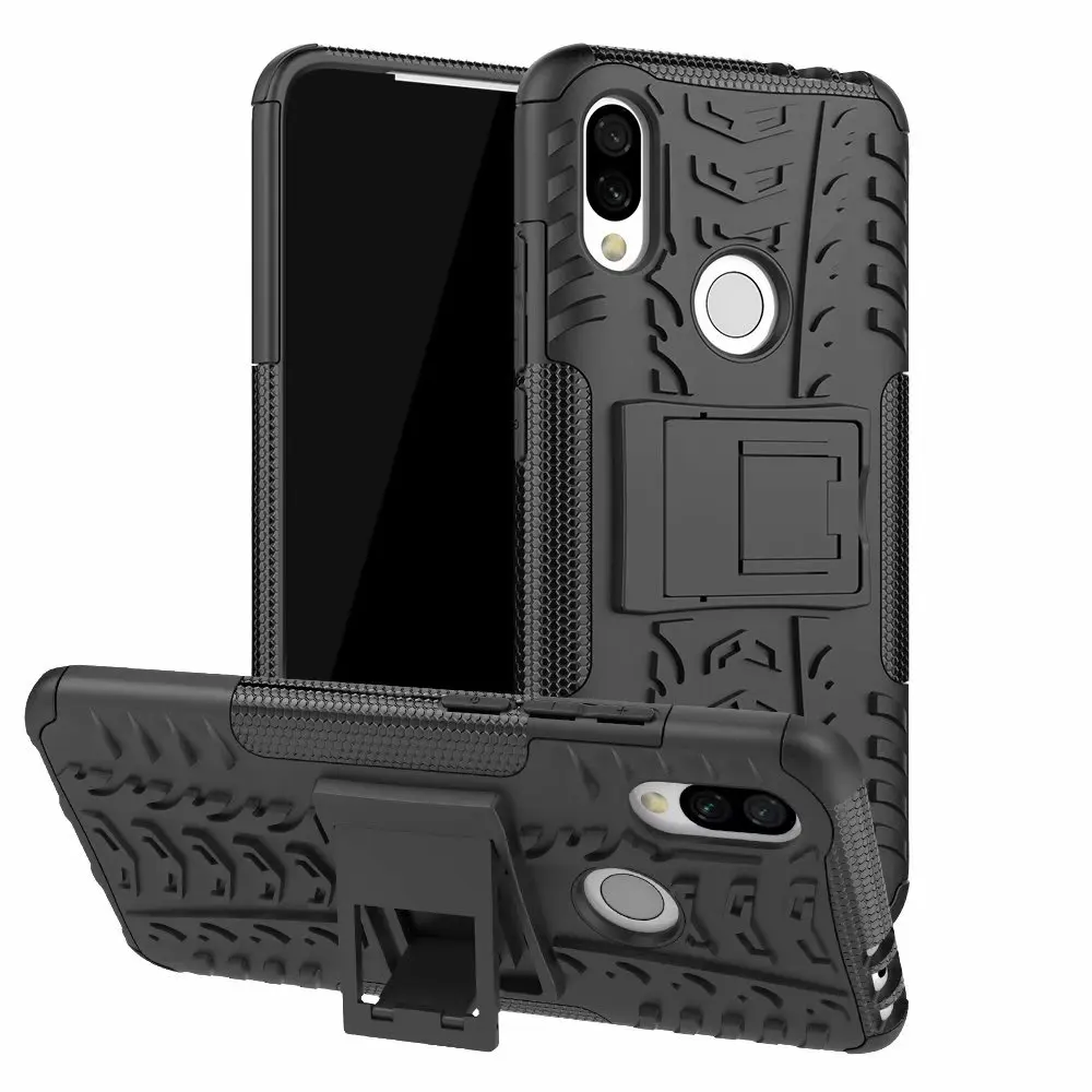 чехол Redmi Note 7 на Xiaomi Прочный доспехи силиконовый бампер ударопрочный жесткий для