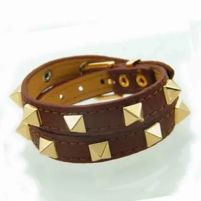Новый тренд в стиле панк ветрозащитные заклепки модный женский браслет с двойным