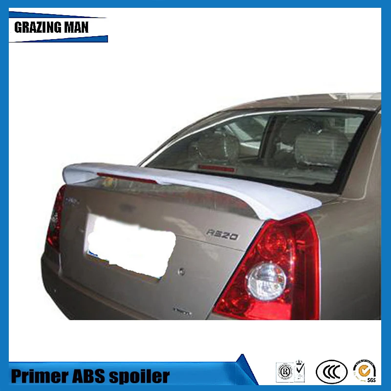 ABS Праймер Неокрашенный спойлер для заднего багажника подходит Chery A5 седан