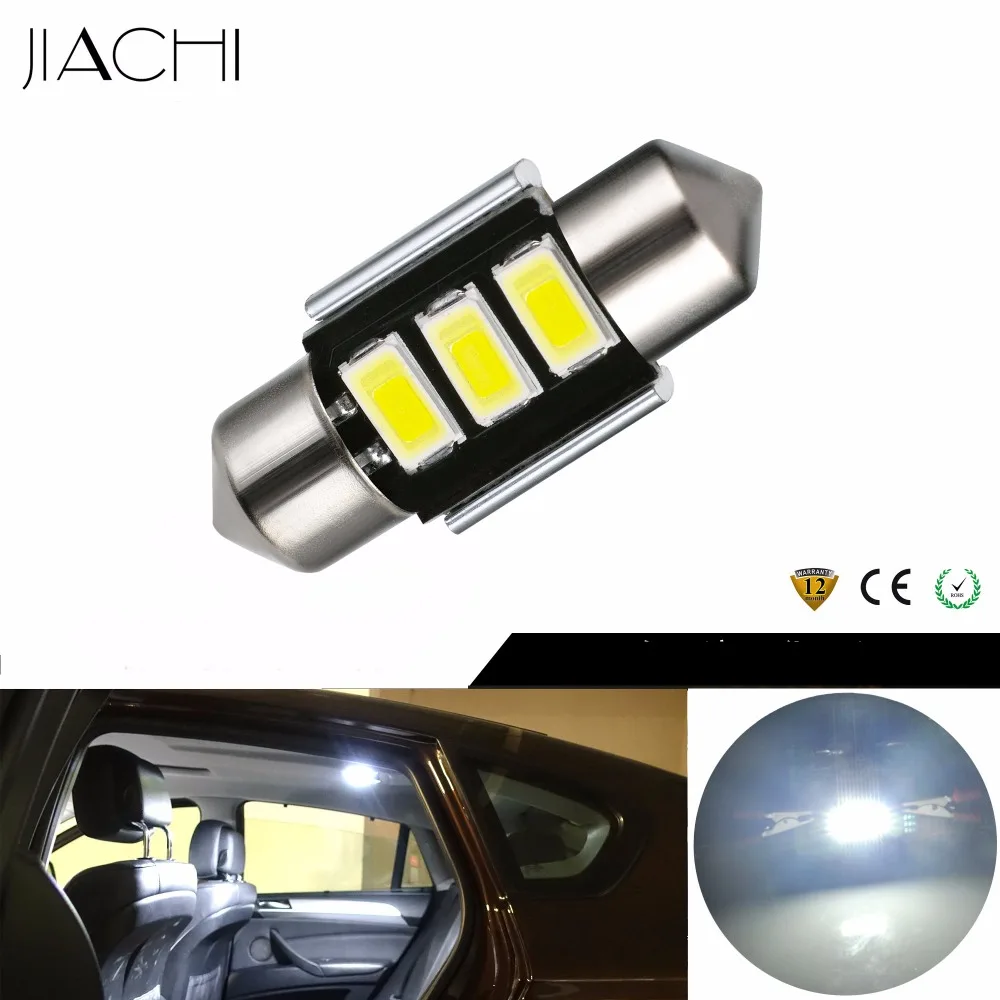 JIACHI 100 x фабрика питания Авто светодиодный гирлянда C5W 31 мм DE3022 CAN Bus НЕТ ОШИБКА для