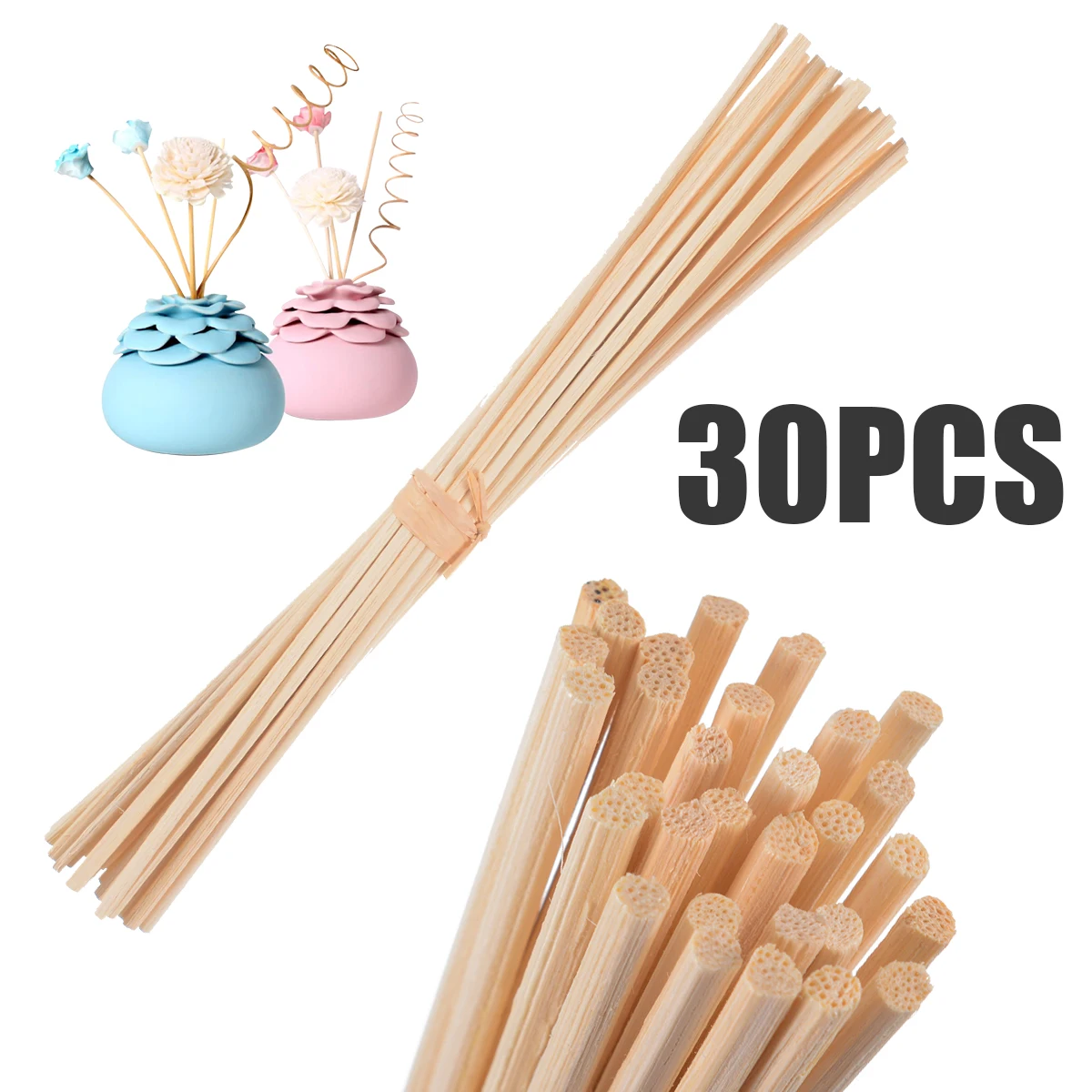 30 PCS 30 шт/100 шт Mayitr натуральный Рид аромат Арома масло диффузор ротанга палочки украшение дома - Цвет: 30 PCS