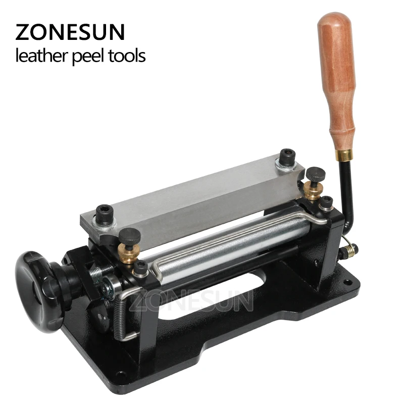 ZONESUN 6 &quotдюймов Руководство Кожа skiver кожи пилинг инструмент DIY лопатой машины