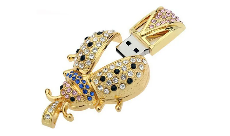 JASTER красивый хрустальный жук usb 2,0 Флешка 4 ГБ 8 ГБ 16 ГБ 32 ГБ 64 ГБ Флешка карта памяти usb флеш-накопители