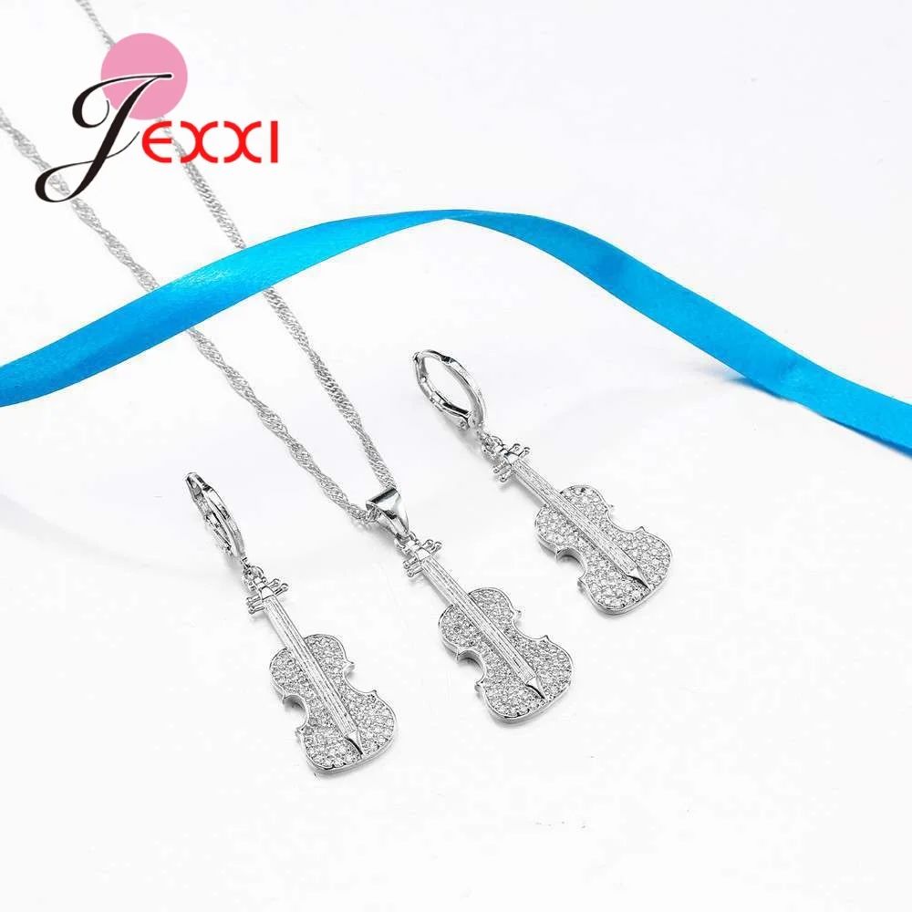 Бренд гитара Форма женщин AAA кубического циркония цепи ожерелья серьги ювелирные