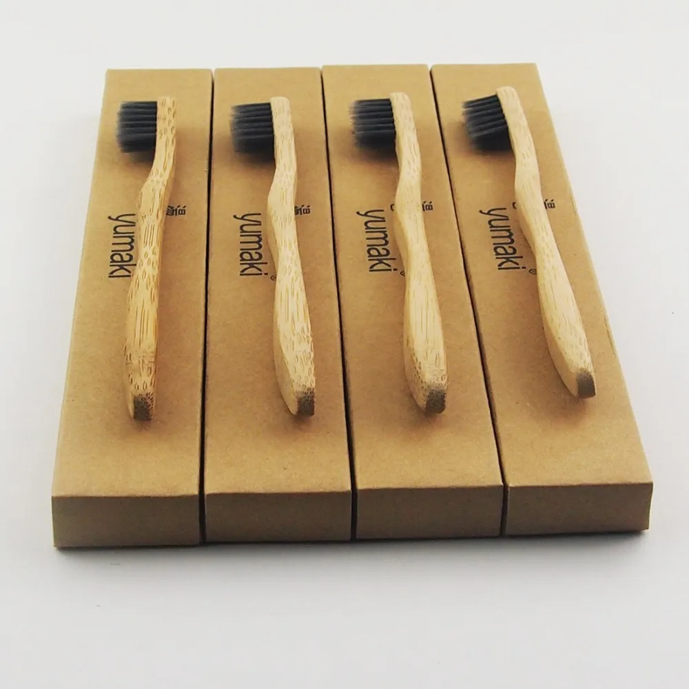 4 шт. детские бамбуковые зубные щётки с мягкой щетиной|bamboo toothbrush|bamboo charcoal