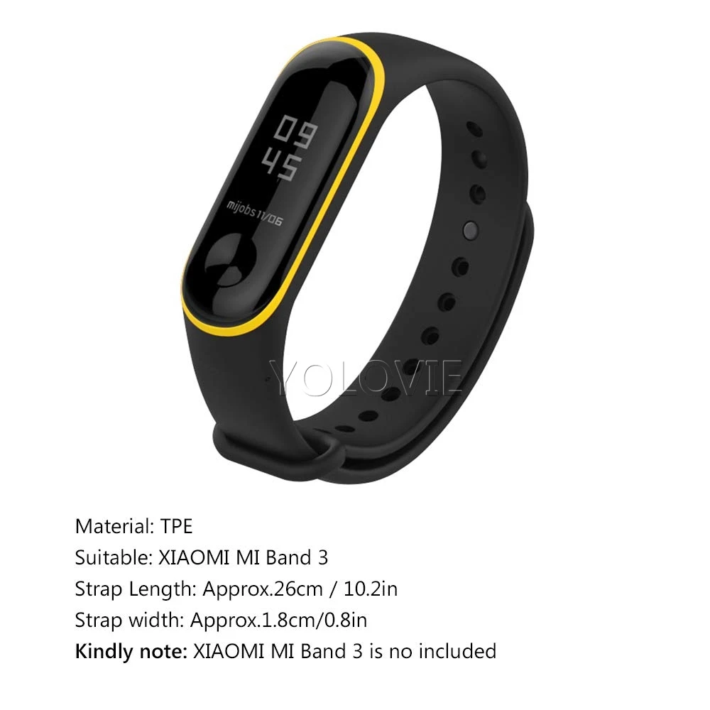 20 шт./лот, ТПУ браслет на запястье для mi Band 4, силиконовый спортивный цветной ремешок, браслет, аксессуары для Xiaomi mi Band 3, умный Браслет