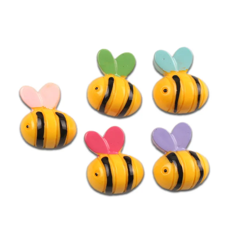20 шт. смешанные пчелы из смолы украшения Kawaii Bead Flatback Кабошон магнит на