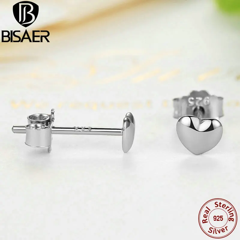 Женские серьги из серебра 925 пробы 2 цвета|heart stud earrings|brand earringsstud earrings |