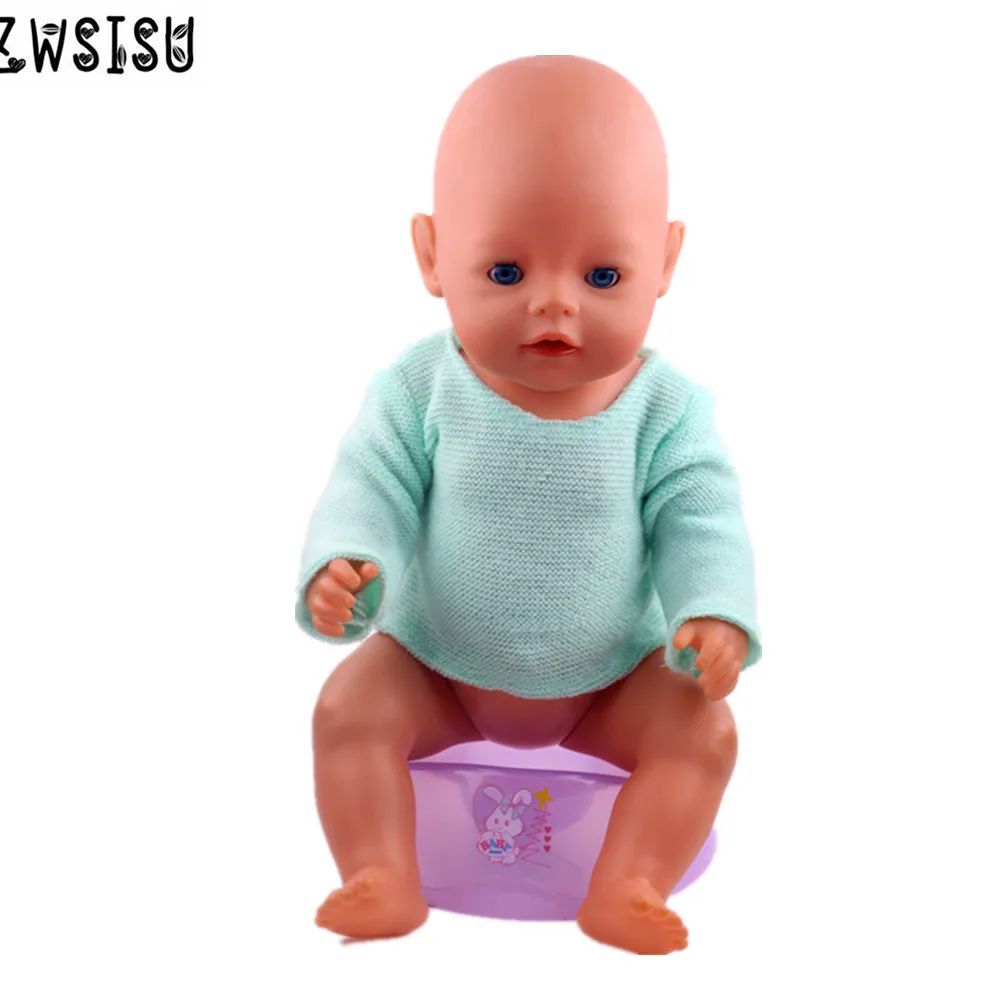 Свитер в четырех стилях подходит для 18-дюймовых американских кукол и 43 см детей