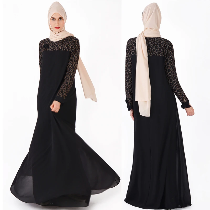 Шифоновая абайя мусульманский кафтан платье Турция Дубайский Рамадан Vestidos Для