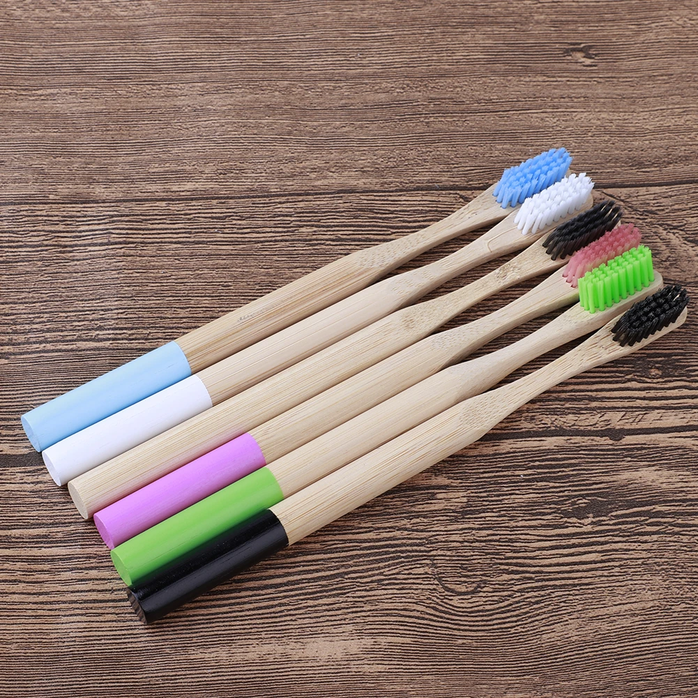Натуральная чистая бамбуковая зубная щетка портативная Мягкая для волос