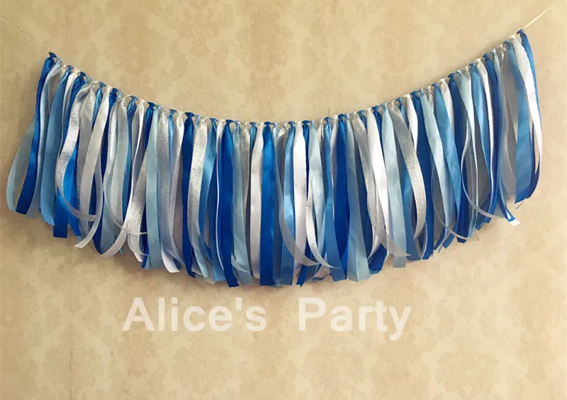 Новый 100 см Королевский Синий Серебряный баннер Мальчик Игровая комната бандаж