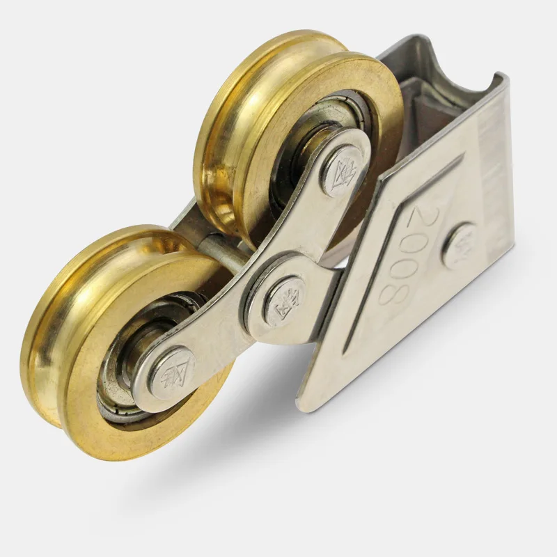 

1 Pcs 2008 Type Aluminum Alloy Sliding Door and Window Rollers Pulley Bearing Brass Wheel Sliding Door and Window Wheels