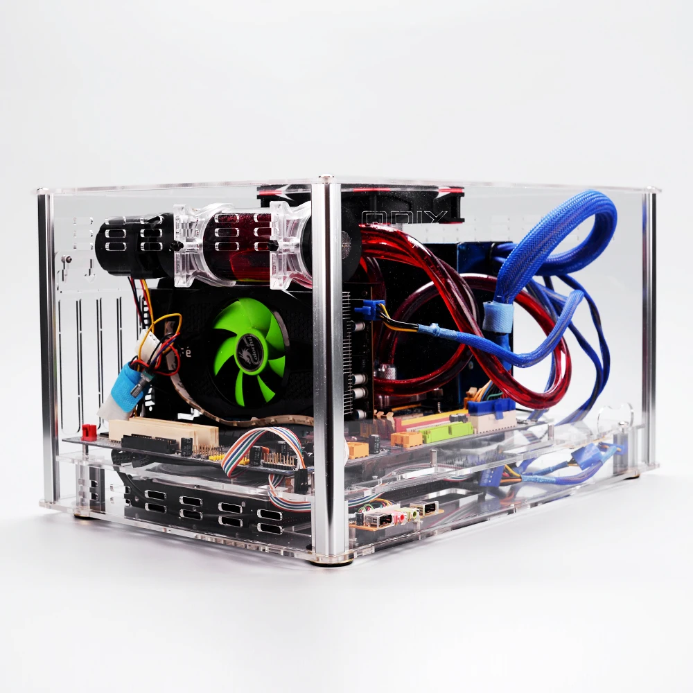 Индивидуальная горизонтальная Рамка для компьютера QDIY прозрачный чехол из