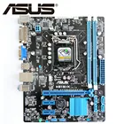 Материнская плата Asus H61M-K H61, разъем LGA 1155 i3 i5 i7 DDR3 16 Гб Micro-ATX UEFI BIOS, оригинальная бывшая в употреблении материнская плата