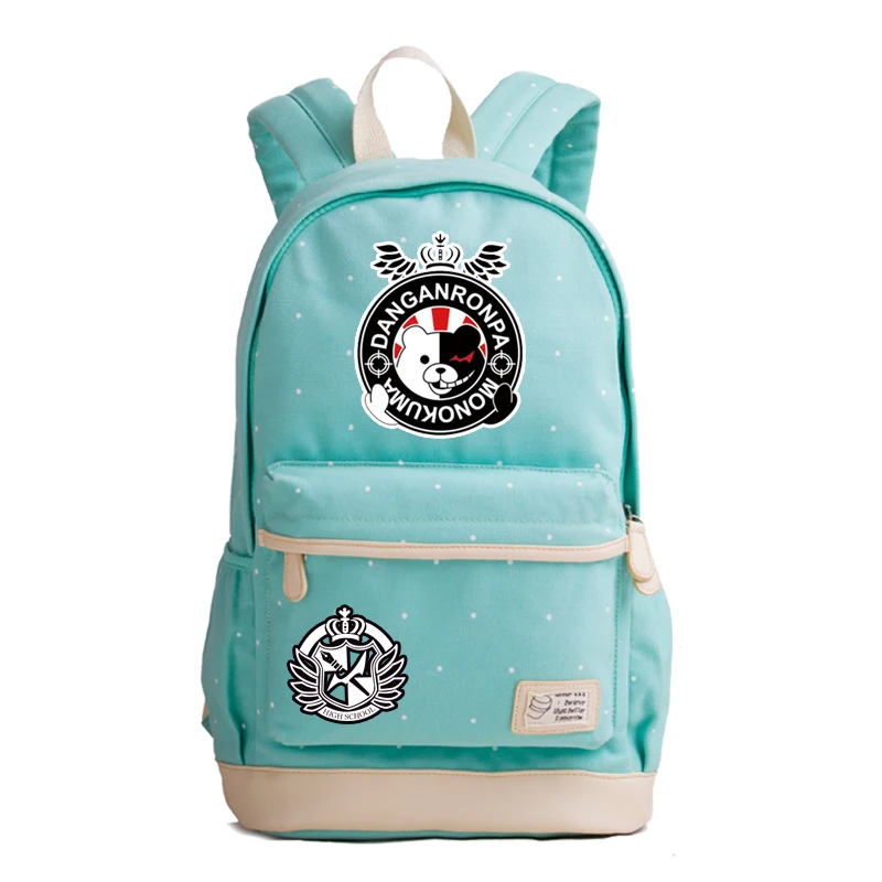 

Danganronpa Mnokuma Printing Back Pack Unisex Canvas Laptop Backpack Rucksack Travel Bags Anime School Backpack Bookbag