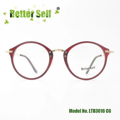 C6 Круглые очки Ретро рамка мужчины могут сделать компьютер Lentes PC Opticos Mujer металлические очки с дужками женщины беттер Селф сток LTR3016 - Цвет оправы: C6