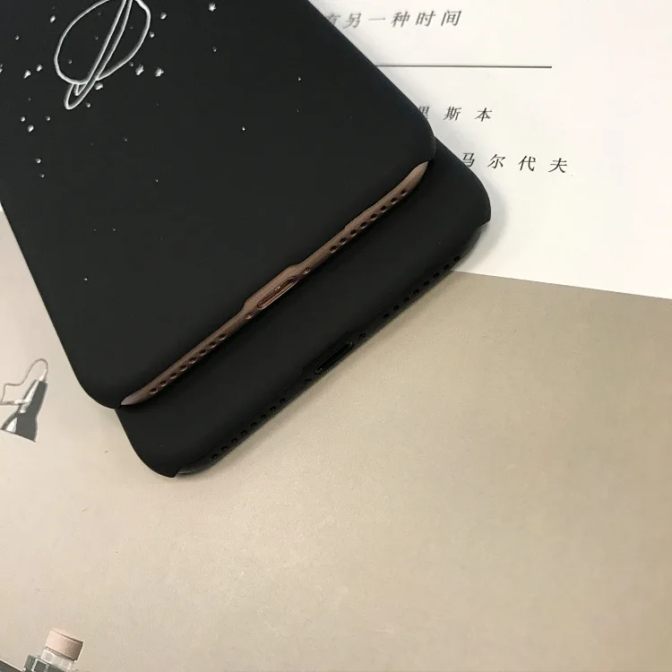 Чехол Planets Cosmos Stars Earth для iPhone 6 7 8 s X чехол с Луной и космосом Жесткий из ТПУ iphone Plus