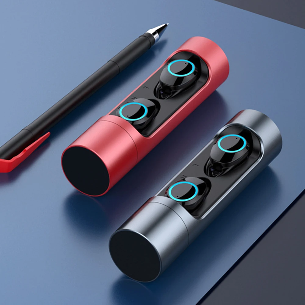 Беспроводное управление отпечатком пальца с сенсорным управлением Bluetooth V5.0 спортивные наушники-вкладыши водонепроницаемые наушники с зарядным устройством 800 мАч