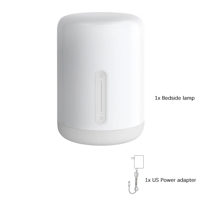 US plug Xiaomi Mijia прикроватная лампа 2 RGBW светодиодный цветной ночник Bluetooth WiFi умный пульт дистанционного управления совместим с Apple HomeKit Siri - Цвет: US plug