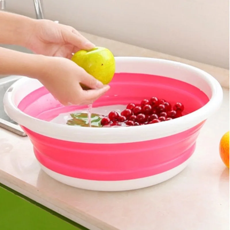 Складной таз пластиковый портативный умывальник с подвесными отверстиями