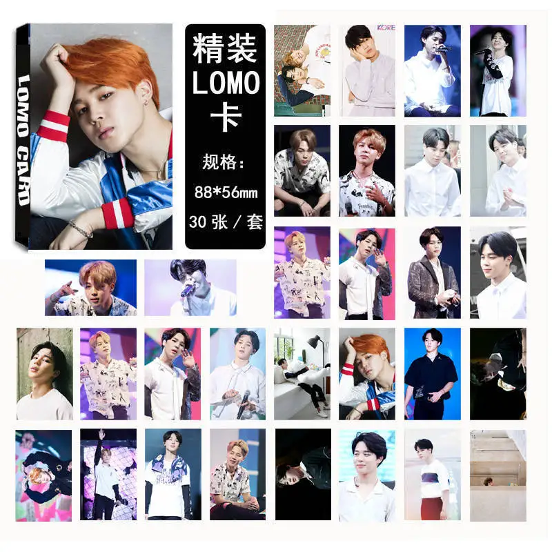 KPOP летний пакет WINGS Bangtan для мальчиков альбом LOMO карты Fashion модная Самостоятельная бумага фото карта HD Фотокарта LK425 - Цвет: JIMIN 02