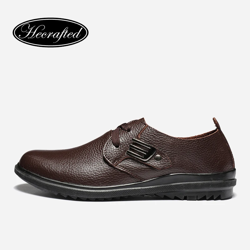 Size 37~47 Full Grain Leather Shoes Men Classic Simple Style Flats #2928 | Обувь