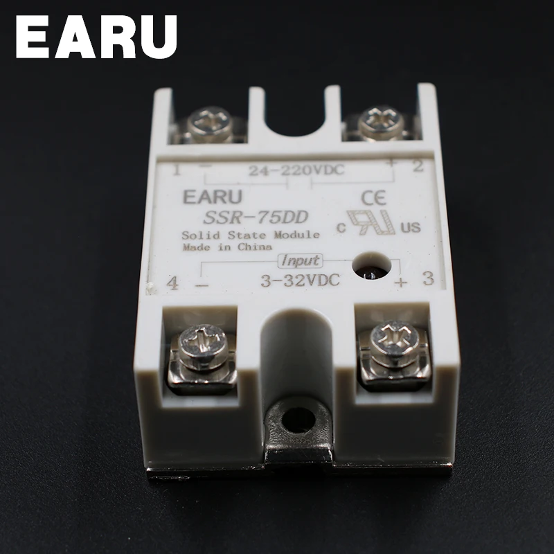 Твердотельное реле SSR 75DD 75A 3 32V DC вход к 24 220V 75 DD промышленное управление оптом с