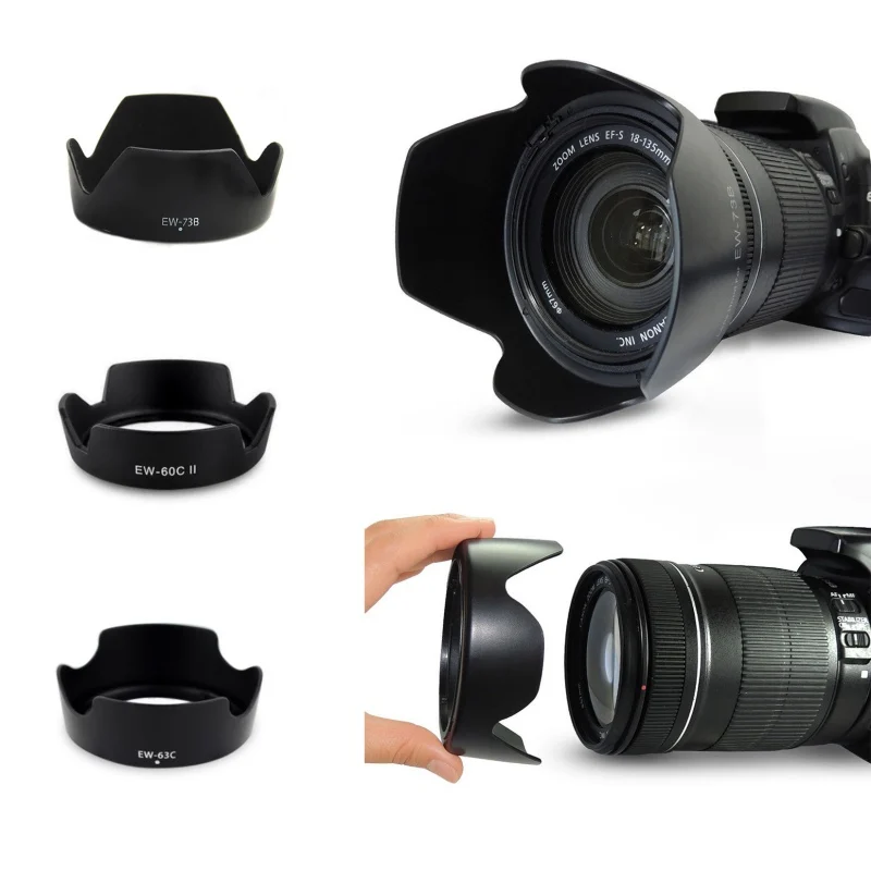 EW-73B EW-63C EW63C II Объективы для фотоаппаратов бленды тенты Canon EF-S 18-55 мм f/3,5-5,6 IS STM