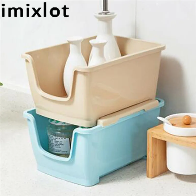 Пластиковая настольная корзина для хранения косметики Imixlot|Коробки и ящики