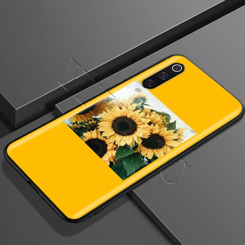 Чехол с изображением подсолнуха для Xiaomi Redmi MI Note MAX 3 6a 7 6 8 9 10 GO SE A1 A2 A3 Lite 8A F1