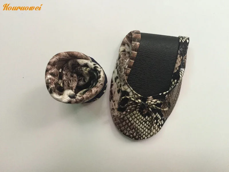 Бестселлер Подарочный продукт леопардовая балерина складная обувь в сумке с