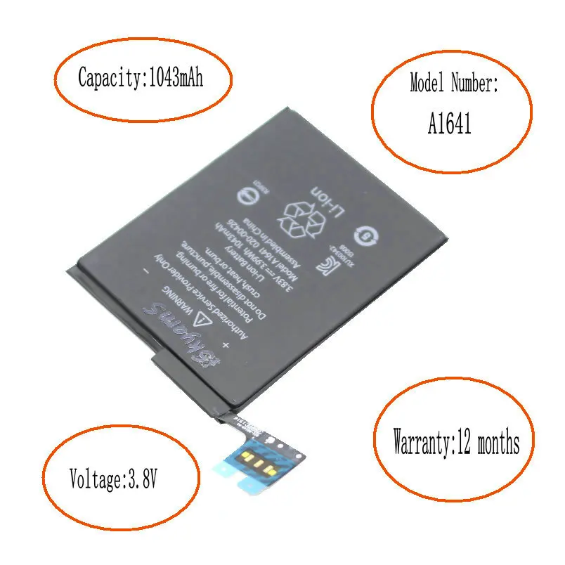 ISkyamS 1x1043 мАч A1641 сменный литий полимерный аккумулятор для Ipod touch 6 го поколения 6g +