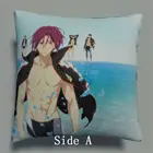 Бесплатно! Аниме Манга нанасе Харука Рин Мацуока двухсторонняя подушка чехол для подушки для домакроватидиванаавтомобиля 40*40 см наволочка подарок