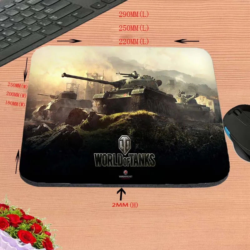 Популярный 4 шт. коврик для мыши Mairuige World of Tank игрового ПК Противоскользящий